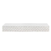 Small Rustic Embossed Wood Floating Wall Shelf - White